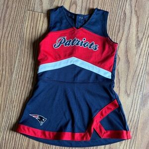 NFL Patriots Cheerleader Dress Navy Red White Toddler Size 24 months